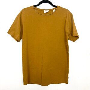 Scotch & Soda Organic Cotton T-Shirt Medium Brown / Mustard Yellow